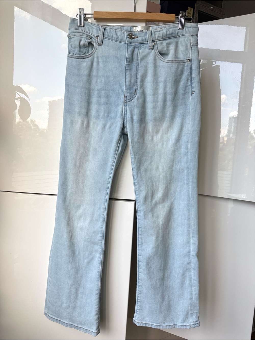 Frame Denim Light Wash Flare Jeans